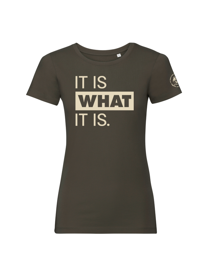 It is what it is. Organic Fitted Tee