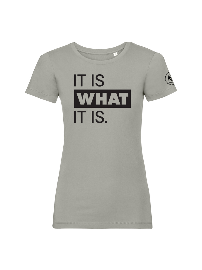 It is what it is. Organic Fitted Tee