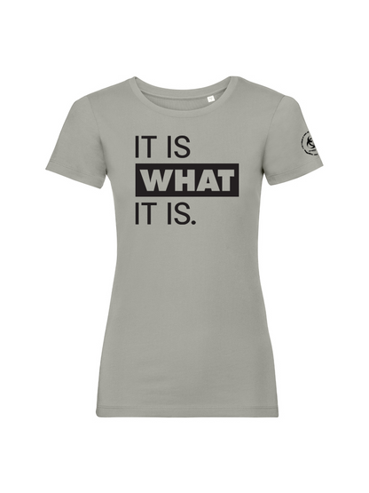 It is what it is. Organic Fitted Tee