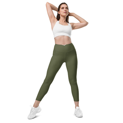 Shogun Wear Green Leggings with Pockets