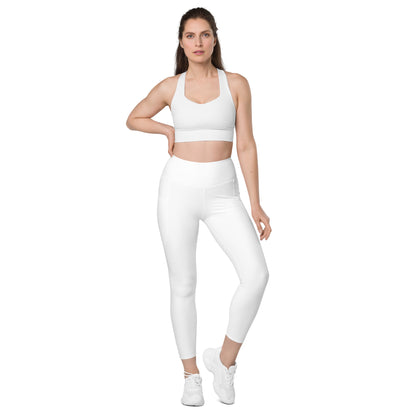 Shogun Wear White Leggings with pockets