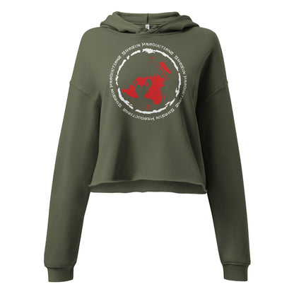 Shogun Flat Map Crop Hoodie